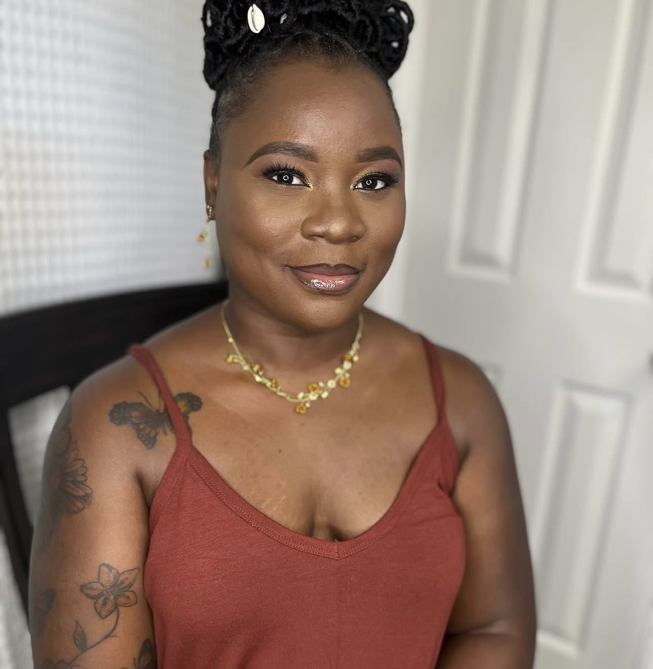 Natural glam makeup look